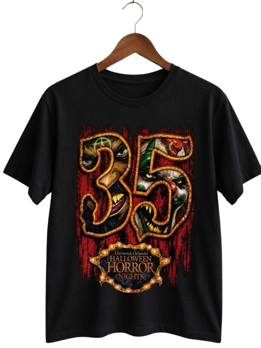 Universal Orlando Halloween Horror Nights 35 Black Graphic Tee